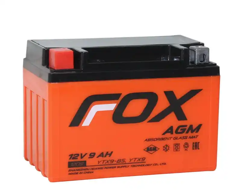 FOX AGM СТ-1209 12V9 А/ч п.п. [д150ш86в108/135А] (YTX9-BS)